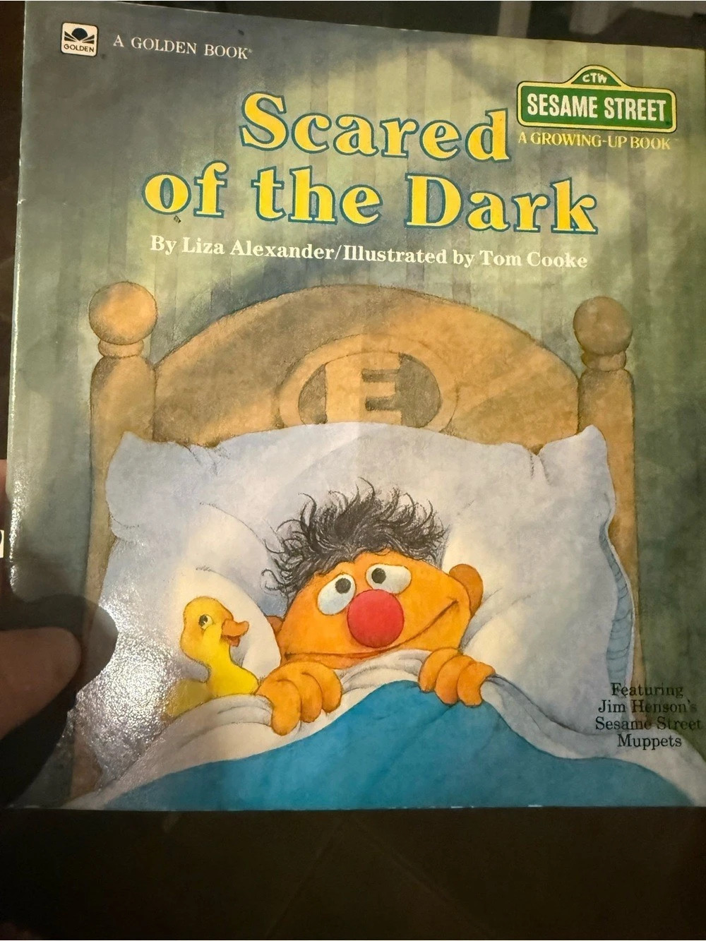 Vintage Golden Books Scared of the Dark Sesame Street Children's Book